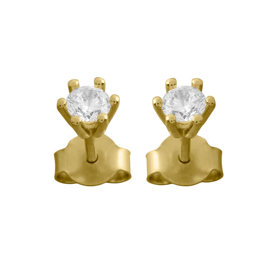 012221-7138-001 | Ohrstecker Rave 012221 750 Gelbgold<br> Brillant 0,400 ct H-SI ∅ 3.8mm<br>100% Made in Germany  