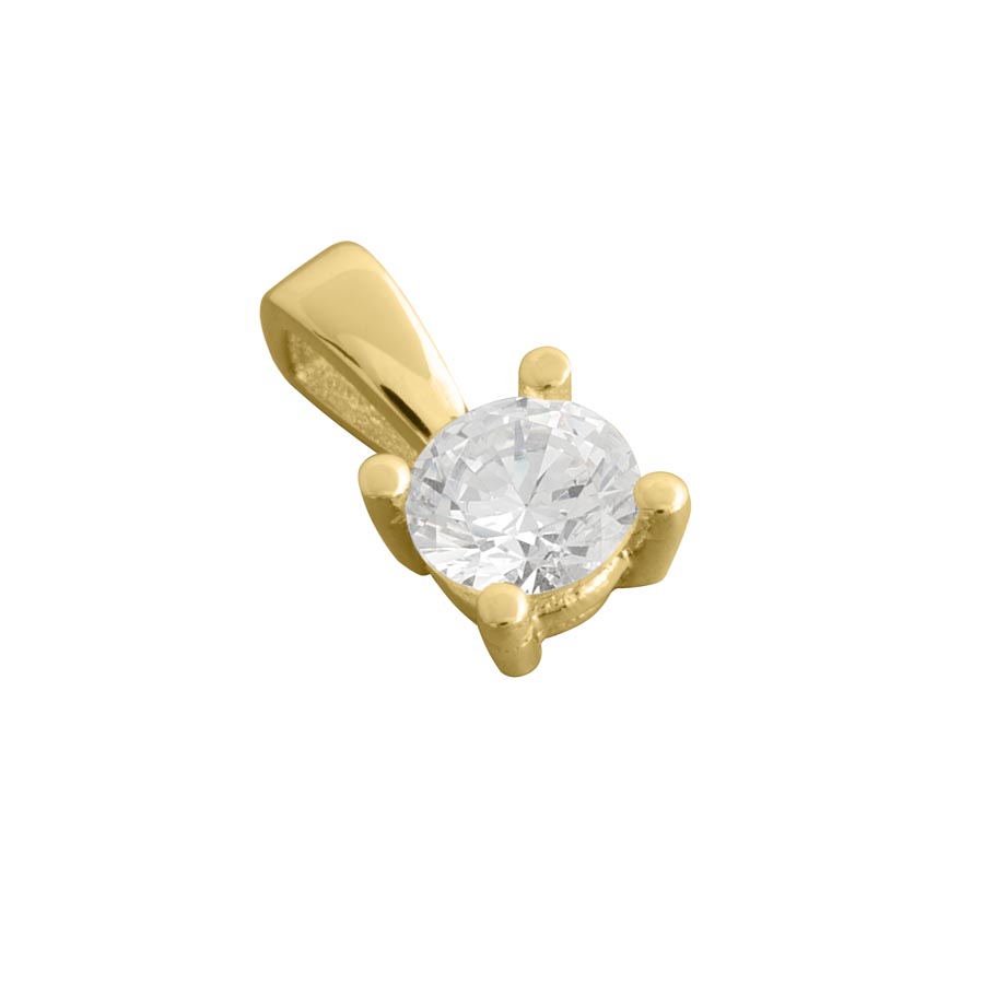 212370-7152-001 | Anhänger Rave 212370 750 Gelbgold<br> Brillant 0,500 ct H-SI ∅ 5.2mm<br>100% Made in Germany  