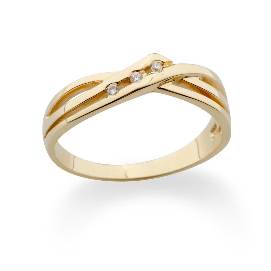 509104-3100-046 | Damenring Rave 509104 333 Gelbgold, s.Zirkonia100% Made in Germany   362.- EUR   